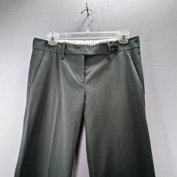 Prada Wide Leg Pants Forest Green size 40 US 4 Women 30 in Waist Trouser Dark - Picture 4 of 8